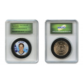 TOM BRADY  * Football Superstars * Colorized JFK Kennedy Half Dollar U.S. Coin in Slabbed Serial Numbered Holder