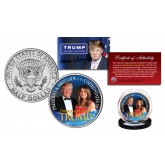 DONALD & MELANIA TRUMP 45th President & First Lady of the United States Official JFK Kennedy Half Dollar U.S. Coin
