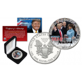 DONALD TRUMP 1-20-2017 Presidential INAUGURATION 2017 1 oz. U.S. AMERICAN SILVER EAGLE in Deluxe Black Felt Coin Display Gift Box