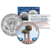 WORLD'S FAIR - 50th Anniversary - NEW YORK 1964-2014 Observation Towers JFK Half Dollar Coin