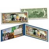WIZARD OF OZ Genuine Legal Tender US $2 Bill - Officially Licensed