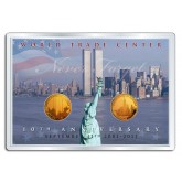 WORLD TRADE CENTER - 10th Anniversary - FREEDOM TOWER 24K Gold Plated 2-Coin Set