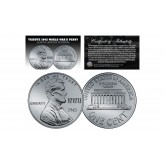 TRIBUTE 1943 World War II Steelie PENNY Coin Clad in Genuine Platinum  (Lot of 3)