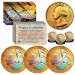 1976 Bicentennial Genuine U.S. Quarter Coin - 24K Gold Plated & Prism Hologram - Lot of 3