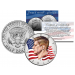 Colorized - FLOWING FLAG - 2016 JFK John F Kennedy Half Dollar U.S. Coin P Mint