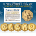 2016 Presidential $1 Dollar Colorized GOLDEN-HUE * 5-Coin Set * Living President Series - Carter, HW Bush, Clinton, Bush, Obama