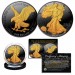 2021 BLACK RUTHENIUM with 24K GOLD highlights 2-Sided 1 OZ .999 Fine Silver BU American Eagle U.S. Coin - TYPE 2