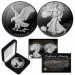 2024 Black RUTHENIUM SILHOUETTE Edition 1 OZ .999 Fine Silver BU American Eagle U.S. Coin - TYPE 2