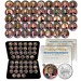ALL 45 United States PRESIDENTS Complete Coin Collection Colorized Washington DC Quarters with DELUXE BOX and FULL COLOR CERTIFICATE