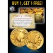 24K Gold Plated 2021 AMERICAN GOLD BUFFALO Indian Coin - BUY 1 GET 1 FREE - bogo