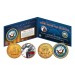 NAVY Armed Forces Coin Collection Genuine Legal Tender JFK Kennedy Half Dollars 2-Coin Set 