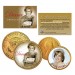 PRINCESS DIANA - 50th Birthday - British Half Penny & JFK Half Dollar 2-Coin Set 24K Gold Plated