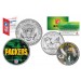 Green Bay Packers HOF Brett FAVRE 2-Coin Set U.S. Wisconsin Quarter & JFK Half Dollar - NFL Officially Licensed