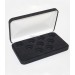 Black Felt COIN DISPLAY GIFT METAL PLUSH BOX holds 9-Quarters or Presidential $1 or Sacagawea Dollars 