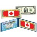 CANADA - Official Flags of the World Genuine Legal Tender U.S. $2 Two-Dollar Bill Currency Bank Note