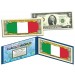 ITALY - Official Flags of the World Genuine Legal Tender U.S. $2 Two-Dollar Bill Currency Bank Note