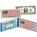 UNITED STATES USA - Official Flags of the World Genuine Legal Tender U.S. $2 Two-Dollar Bill Currency Bank Note