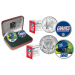 NEW YORK GIANTS - NFL 2-COIN SET State Quarter & JFK Half Dollar in Exclusive Football Pigskin Display Box OFFICIALLY LICENSED