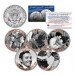 CLARK GABLE - MOVIES - Colorized JFK Kennedy Half Dollar U.S. 5-Coin Set