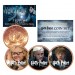 Harry Potter DEATHLY HALLOWS Colorized British Halfpenny 3-Coin Set (Set 4 of 6) - Officially Licensed