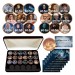 HARRY POTTER Deathly Hallows Colorized UK British Halfpenny ULTIMATE 18-Coin Set - Officially Licensed with Premium Display BOX