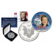 HILLARY CLINTON For President 1 oz PURE SILVER AMERICAN U.S. EAGLE in Deluxe Black Felt Coin Display Gift Box