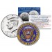 Colorized JFK Kennedy Half Dollar U.S. Coin Genuine Legal Tender (Reverse Side)