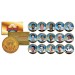 GOLDEN BASEBALL LEGENDS Colorized JFK Half Dollars 15-Coin Set 24K Gold Plated - Officially Licensed