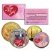 I LOVE LUCY - Lucille Ball - NY Quarter & JFK Half Dollar US 2-Coin Set 24K Gold Plated - Officially Licensed