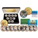 NY METS 2008 SHEA STADIUM FINAL SEASON 24K Gold Plated Quarters 9-Coin Set plus Bonus Coin & Display Box