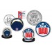 Best Dad - SAN DIEGO CHARGERS 2-Coin Set U.S. Quarter & JFK Half Dollar - NFL Officially Licensed