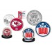 Best Dad - KANSAS CITY CHIEFS 2-Coin Set U.S. Quarter & JFK Half Dollar - NFL Officially Licensed