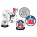 Best Dad -  MIAMI DOLPHINS 2-Coin Set U.S. Quarter & JFK Half Dollar - NFL Officially Licensed