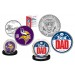 Best Dad - MINNESOTA VIKINGS 2-Coin Set U.S. Quarter & JFK Half Dollar - NFL Officially Licensed