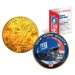 NEW YORK GIANTS NFL 24K Gold Plated IKE Dollar US Colorized Coin - Officially Licensed