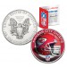 KANSAS CITY CHIEFS 1 Oz American Silver Eagle $1 US Coin Colorized - NFL LICENSED