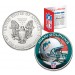 MIAMI DOLPHINS 1 Oz American Silver Eagle $1 US Coin Colorized - NFL LICENSED