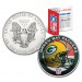 GREEN BAY PACKERS 1 Oz American Silver Eagle $1 US Coin Colorized - NFL LICENSED
