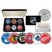 NHL ORIGINAL SIX TEAMS Colorized JFK Half Dollars U.S. 6-Coin Set with Display Box - Officially Licensed