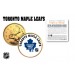 TORONTO MAPLE LEAFS NHL Hockey 24K Gold Plated Canadian Quarter Colorized Coin - Officially Licensed