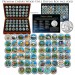 COMPLETE SET of ALL 56 America the Beautiful Parks and National Sites U.S. Quarters Coin Set (2010 thru 2021) * COLORIZED * in Premium Cherry Wood Display Box