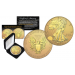 2016 American Silver Eagle Uncirculated 1 oz One Ounce U.S. Coin with Reverse Mirrored Imaging & Frosting Technology – 24KT GOLD EDITION (with BOX)