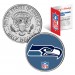 SEATTLE SEAHAWKS NFL JFK Kennedy Half Dollar US Colorized Coin - Officially Licensed