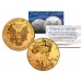  2000 AMERICAN SILVER EAGLE 1 Oz Dollar U.S. Coin 24K GOLD PLATED