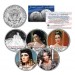 ELIZABETH TAYLOR - MOVIES - Colorized JFK Kennedy Half Dollar U.S. 5-Coin Set