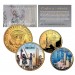 WORLD TRADE CENTER 10th Anniversary 9/11 NY Quarter & JFK Half Dollar 2-Coin Set 24K Gold Plated