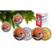 CLEVELAND BROWNS Colorized JFK Half Dollar US 2-Coin Set NFL Christmas Tree Ornaments - Officially Licensed