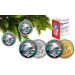 MIAMI DOLPHINS Colorized JFK Half Dollar US 2-Coin Set NFL Christmas Tree Ornaments - Officially Licensed