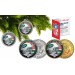 NEW YORK JETS Colorized JFK Half Dollar US 2-Coin Set NFL Christmas Tree Ornaments - Officially Licensed